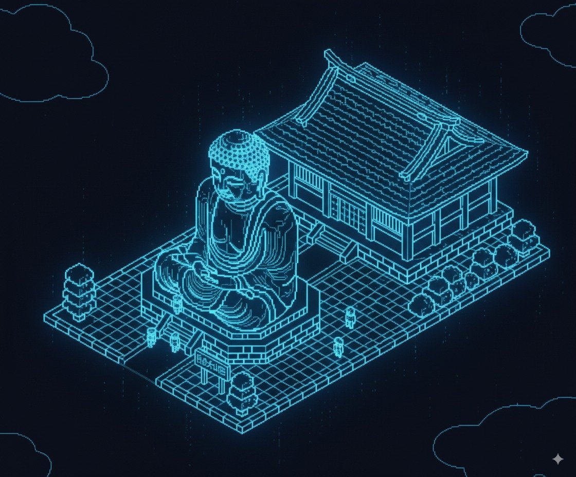 Isometric Holographic Wireframe